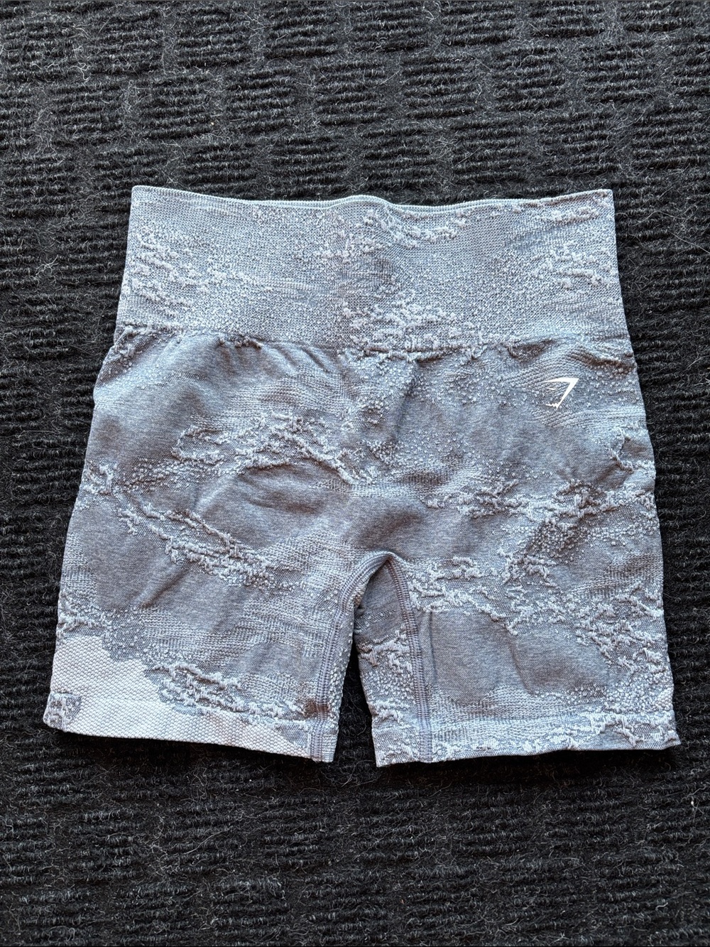 Gymshark Light Gray Seamless High-Waist Bike Shorts